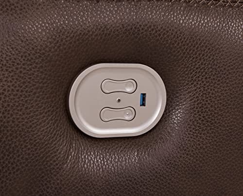 Signature Design by Ashley Alessandro Modern Power Recliner with Adjustable Headrest, Dark Brown Signature Design by Ashley