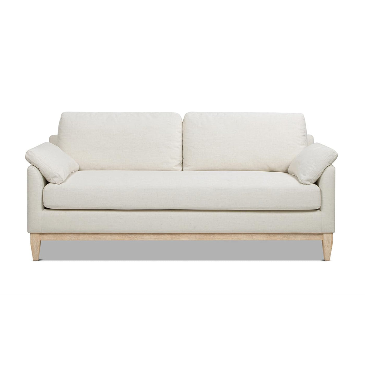 Jennifer Taylor Home Pasadena 75.5" Modern Farmhouse Sofa, Flax White Linen Jennifer Taylor Home