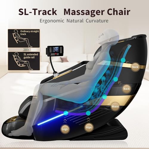 2026 Upgrade Massage Chair sleeping pod Full Body,Zero Gravity 3D SL-Track Shiatsu Massage Recliner Chair Built-in Heat System Airbag Massage with Body Scan, Deep Yoga Stretch, Foot And Back massage Dr.hiumi
