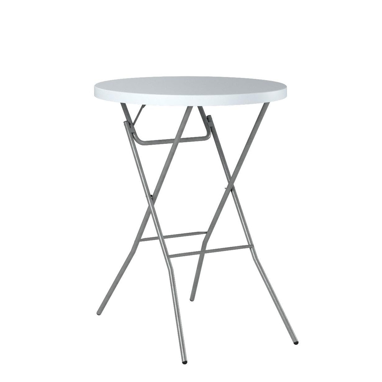 Best Choice Products 32in Bar Height Folding Table, Round Indoor Outdoor Accessory for Patio, Backyard, Dining Room, Events w/Thick Table Top, Metal Frame, Locking Legs, 330lb Weight Capacity - White Best Choice Products