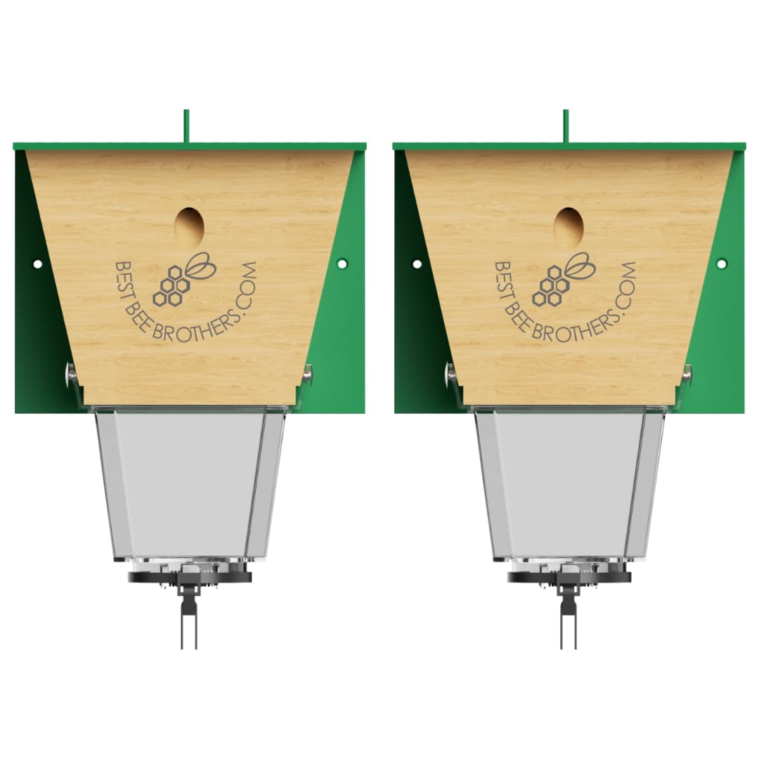 Ultimate Pro, Carpenter Bee Trap, 2 Traps in 1, High-Capacity External Bee Vault – 2 Pack Best Bee Brothers