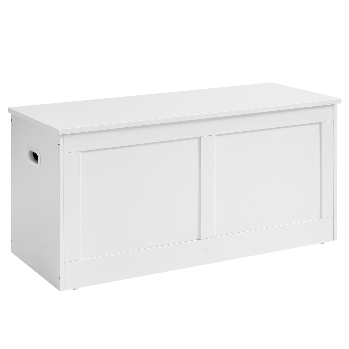 VASAGLE Storage Chest, Storage Trunk with 2 Safety Hinges, Storage Bench, Shoe Bench, Farmhouse Style, 15.7 x 39.4 x 18.3 Inches, for Entryway, Bedroom, Living Room, Cloud White ULSB164W01 VASAGLE