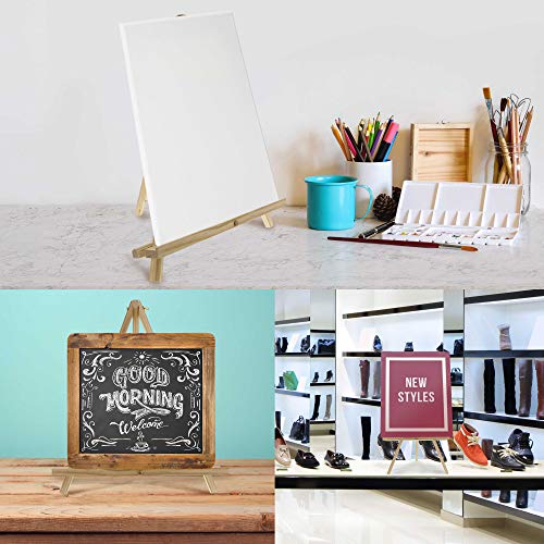 U.S. Art Supply 20" Large Natural Wood Display Stand A-Frame Artist Easel (Pack of 2) - Adjustable Wooden Tripod Tabletop Holder Stand for Canvas, Painting Party, Kids Crafts, Photos, Pictures, Signs U.S. Art Supply