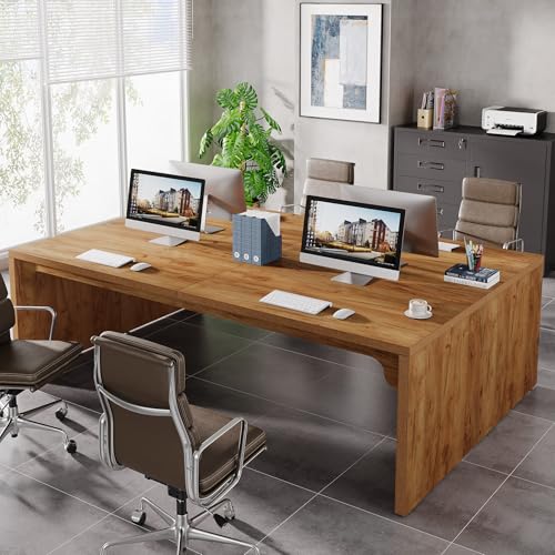 Tribesigns 13FT Conference Table, Large Rectangle Conference Room Table, Long Meeting Seminar Table Business Tables for 12-16 People (Four Tables) Tribesigns