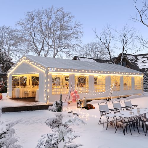 Quictent 20x40ft Party Tent Heavy Duty Outdoor Canopy Tent Carport Wedding Event Shelter BBQ Wedding Tents for Parties with Storage Bags(Church) Quictent