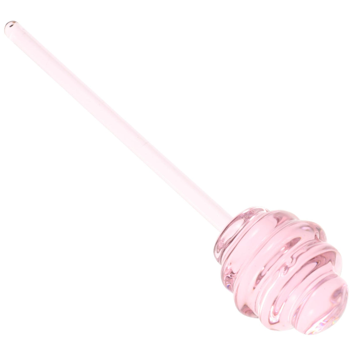 VINTORKY 2pcs Honey Stirrer Syrup Dispenser Honey Spoons for Beverage Stirrer Honey Stirring Spoon Sauce Grill Basting Mop Grilling Honey Dispenser Stick Mini Honey Pot Pink Glass re-usable VINTORKY