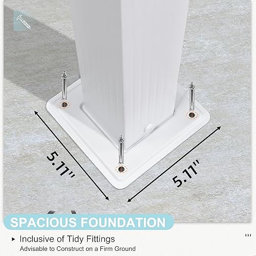 PURPLE LEAF 10' X 12' Outdoor Retractable Pergola with Sun Shade Canopy Cover White Patio Metal Shelter for Garden Porch Yard BBQ Beach Gazebo Grape Trellis Pergola, Turquoise Blue PURPLE LEAF