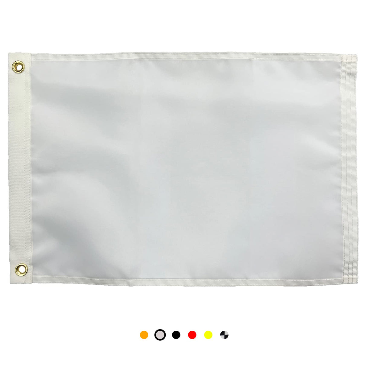 AZCOVER White Flag 12x18, Blank Flag Small, Heavy Duty Polyester DIY White Flag with 2 Brass Grommets, 12"x18" Custom White Blank Flag Small for Boat, Patio, Garden, Yard Decoration A-ZCOVER