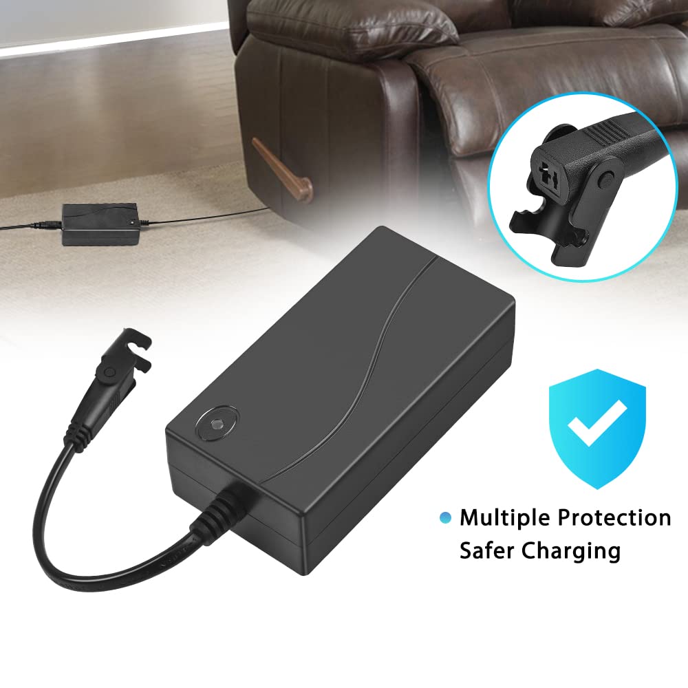 Power Recliner Power Supply, Sopito Universal 2-Pin AC/DC Adapter 100-240V, Quality 29V 2A Switching Transformer, Replacement Part for Recliner/Electric Sofa/Lift Chair/Couch/Standing Desk Sopito