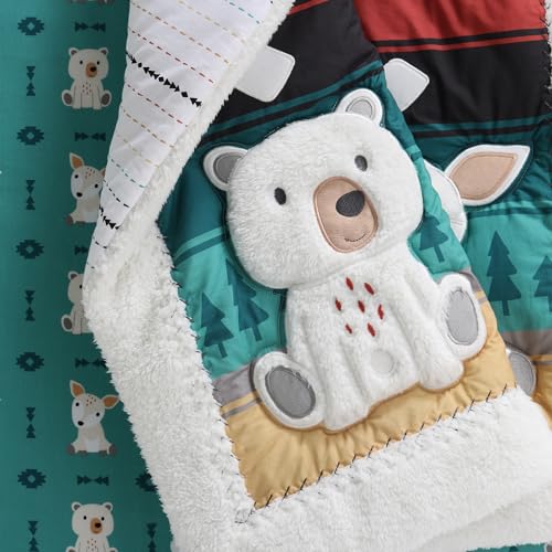 The Peanutshell 4 Piece Baby Crib Bedding Set for Boys & Girls - Newborn, Infant & Toddler Nursery Bed Set Decor with Two Crib Sheets, Dust Ruffle, Comforter - Western Woods The Peanutshell