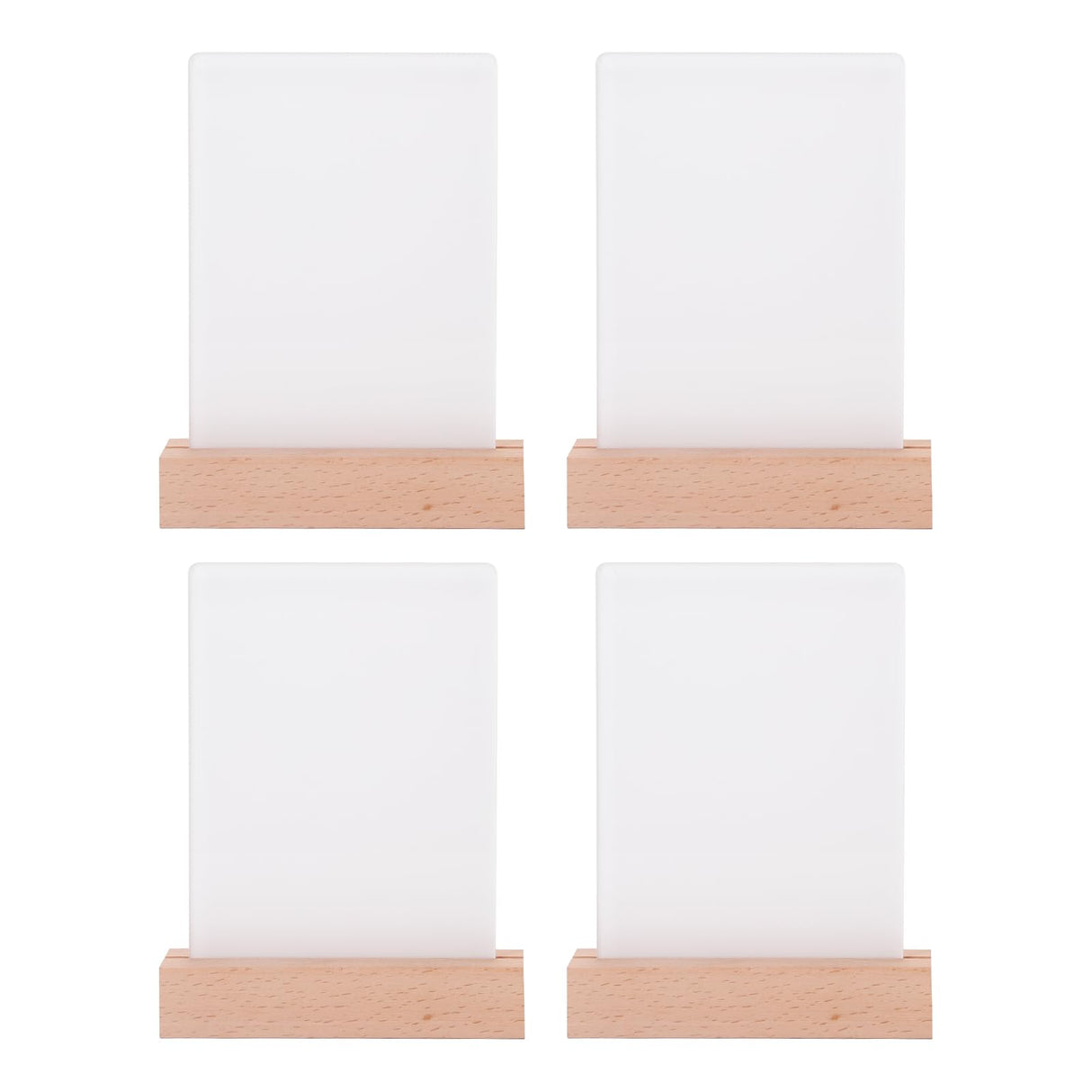 PYD Life 4 Pack Sublimation LED Acrylic Photo Frames Night Lights Blanks 5" x 7" with Warm Color Light,with Wood Stand for Heat Press Machine Printing PYD Life