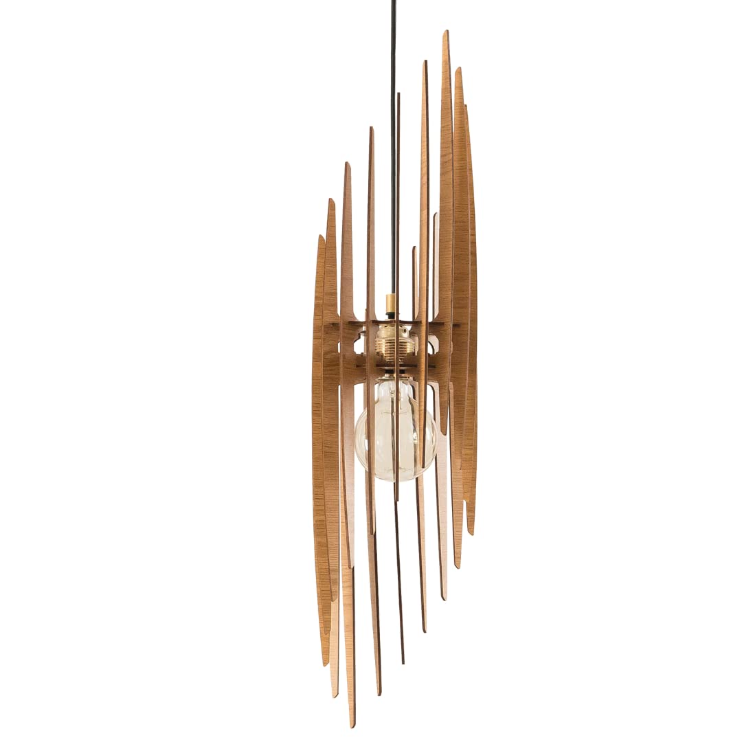 STALACTITE Wood Pendant Light | Mid Century Modern Chandelier | Hanging Lamp | Wood Chandelier Lighting | Modern Light Fixture | Modern Pendant Light DEZAART