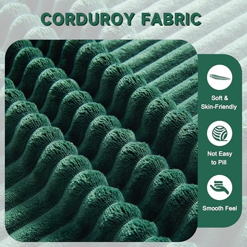 Huatean Home 108” Modular Sectional Sofa, Sponge Sectional Sofa Couch for Living Room, Modular L-Shape Sofa Couch with Chaise, DarkGreen Huatean Home