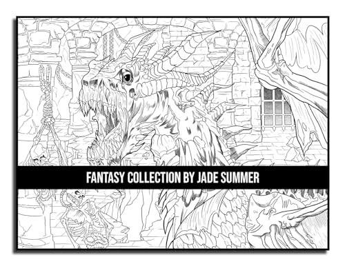 Fantasy Collection: An Adult Coloring Book with 100+ Incredible Coloring Pages of Mermaids, Fairies, Vampires, Dragons, and More! WoodArtSupply