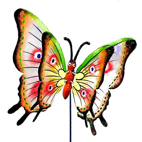 Giant Butterfly Garden Stakes Decorations Outdoor 3D Large Butterflies Lawn Decorative Yard Decor Patio Accessories Ornaments Gardening Art Christmas Whimsical Gifts (Pack of 4) FENELY