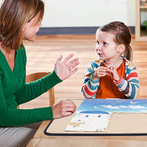 Becko US Jigsaw Puzzle Board Portable Puzzle Mat for Puzzle Storage Puzzle Saver, Non-Slip Surface, Up to 1000 Pieces (Khaki) Becko US