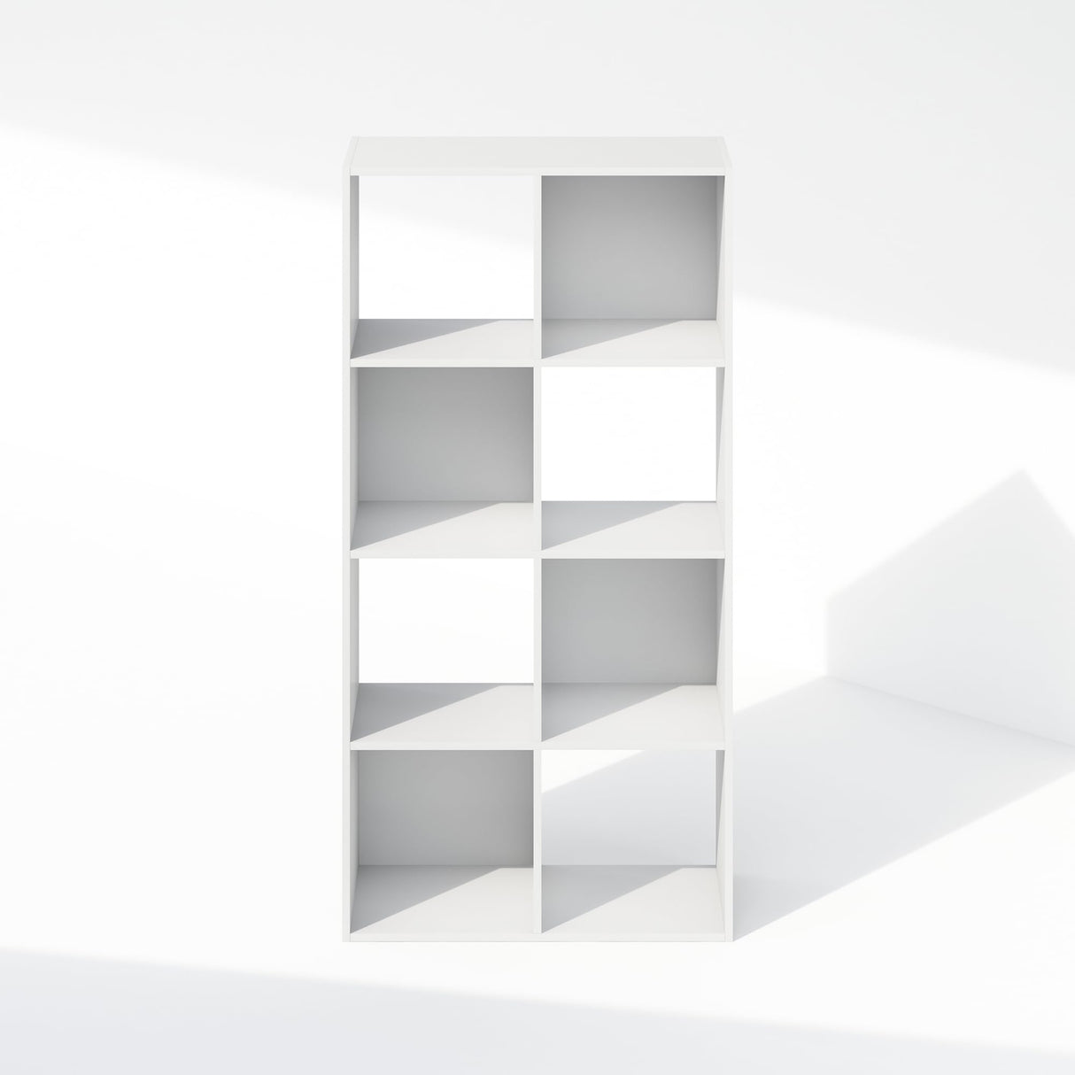 Furinno Pelli Cubic Storage Cabinet, Bookcase, Bookshelf, 8-Cube, White Furinno