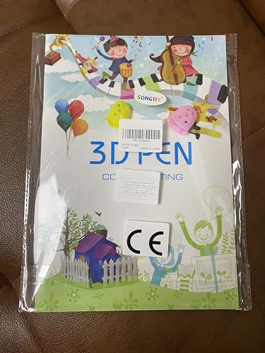 SONGTIY 3D Printing Drawing Book, Reusable Colorful 40 Patterns Thick Paper Template with a Clear Plate, Painting Graffiti Template for 3D Pen Kids DIY Gift SONGTIY