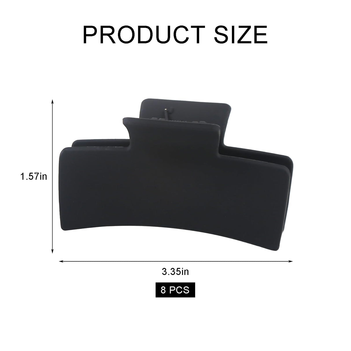 ASUNFO 8 Pcs Sublimation Hair Clips Blanks Heat Transfer Hair Claw Clips DIY Hair Accessories for Women ASUNFO