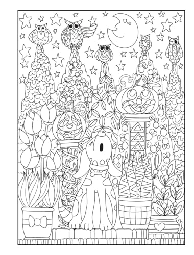 Creative Haven Adorable Dogs Coloring Book (Adult Coloring Books: Pets) Dover Publications