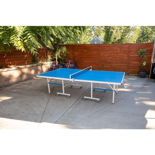 STIGA XTR Professional Outdoor Table Tennis Tables – All Weather Aluminum Waterproof Outdoor or Indoor Design with Net & Post - 10 Minute Easy Assembly Ping Pong Table with Compact Storage STIGA