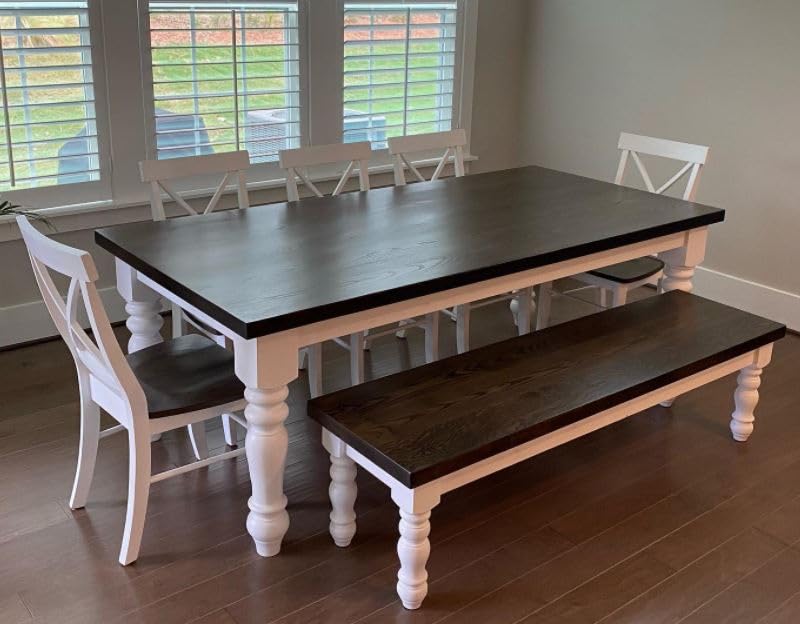 Osborne Husky Farm Dining Table Leg Made from Unfinished Pine Wood (Set of Four), Durable Turned Legs are Sanded and Ready to be Stained, Replacement Table Legs for Dining Room Table or Desk Osborne Wood Products