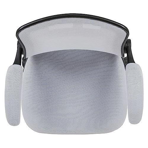 Flash Furniture Kale Mid-Back White Mesh Ergonomic Drafting Chair | Adjustable Foot Ring, Flip-Up Arms Flash Furniture