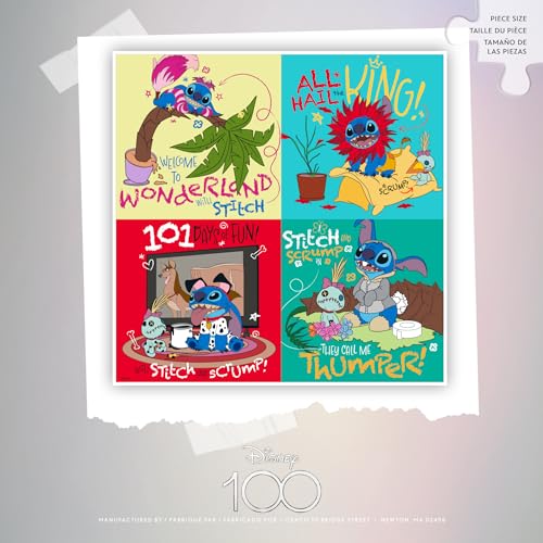 Ceaco - Disney's 100th Anniversary - Stitch Collage - 300 Oversized Piece Jigsaw Puzzle Ceaco