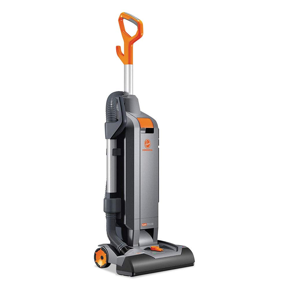 Hoover Commercial HushTone Upright Vacuum Cleaner, 15 inches with Intellibelt, for Carpet and Hard Floors, CH54115, Gray Hoover