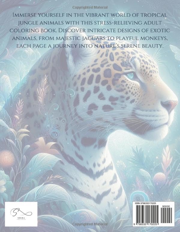 Jungle Animals - An Exotic Adult Coloring Book WoodArtSupply