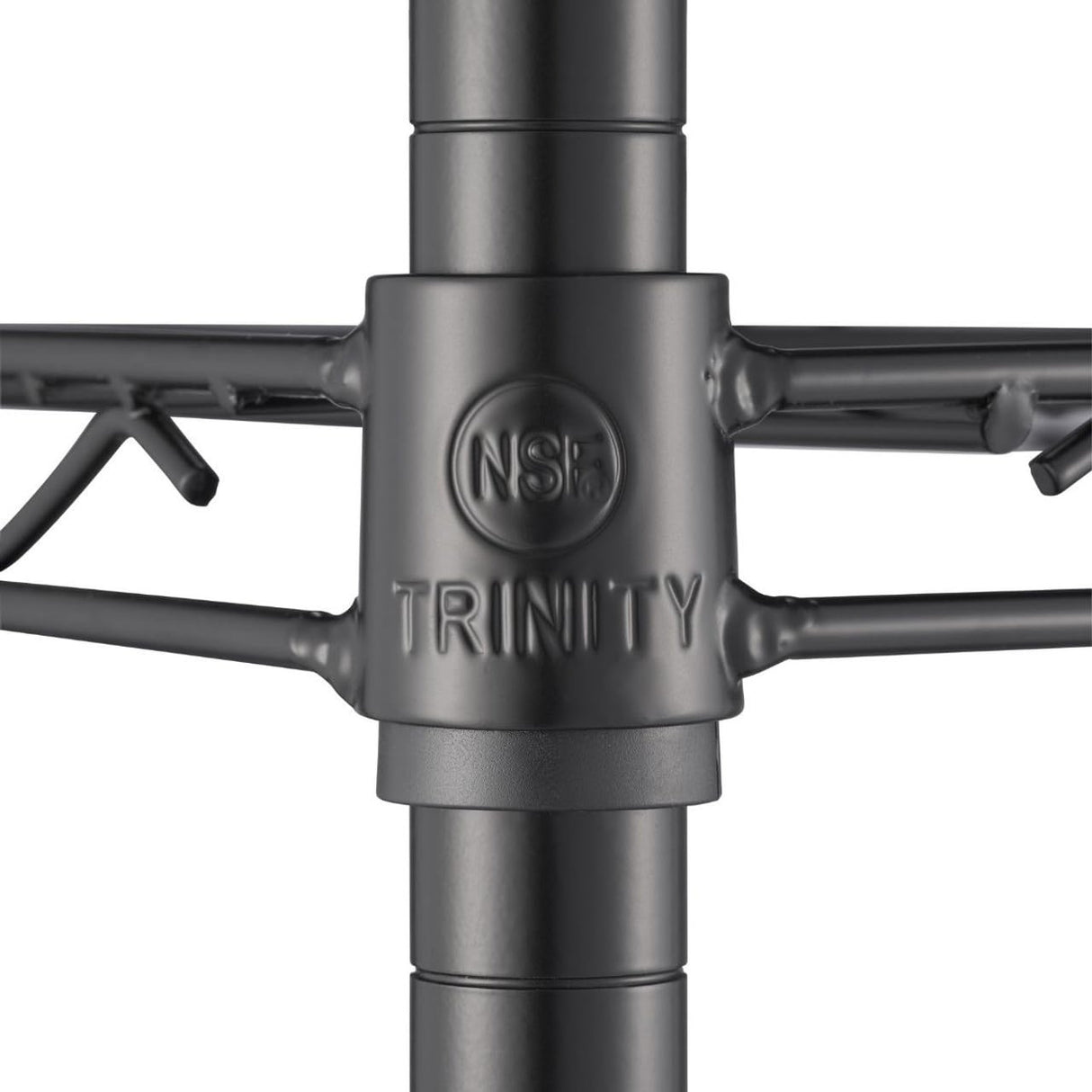 TRINITY Heavy Duty 6-Tier Adjustable Wire Shelving with Wheels and Backstands for Kitchen Organization, Garage Shelving, NSF Certified, 48” W x 18” D x 72-77” H, 800-4800 lb Capacity, Black TRINITY