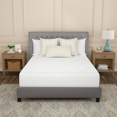 Sealy Complete Protection Waterproof Stain Protection Soft Comfort Top PerfectGrip Stretch Sidewalls Machine Washable Fitted Mattress Protector, King Size, White