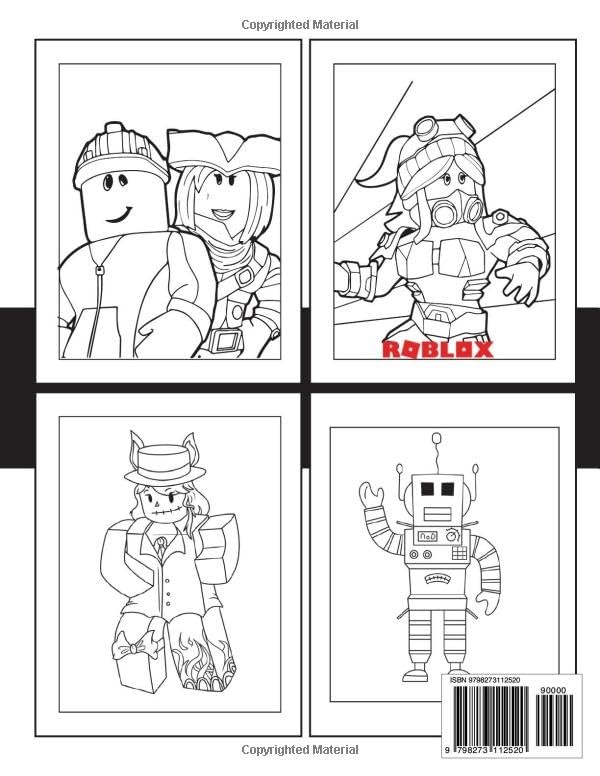 COLORING BOOK: 100+ Coloring Pages To Have Fun And Relax, Great Idea Gift For Cartoon Fans RO-BLOX Majosta
