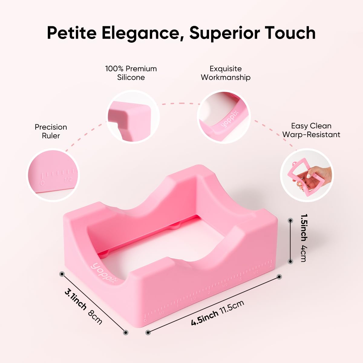 YOPPIX Silicone Cup Cradle, Cup Cradle for Tumblers with Felt Squeegee Use to Apply UV DTF Stickers/Apply Vinyl Stickers - Keep Tumblers in Place, Suitable for DIY Your Craft Gifts YOPPIX