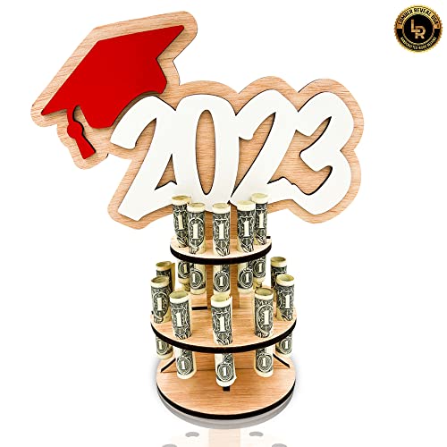 Lumber Reveal USA Personalized Money Holder for Cash Gift to Celebrate Graduation or Birthday | Customizable & Personalizable Wood Money Cake | 2024 Graduation Money Holder | Grad Personalized Lumber Reveal USA