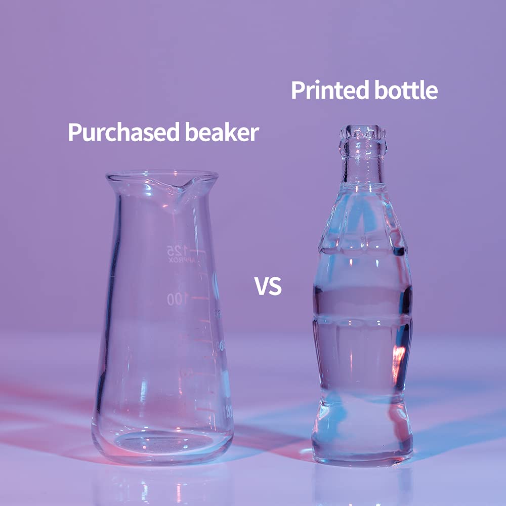 NOVA3D High Clear 3D Printer Resin,Highly Transparent Crystal Clear Tough 3D Printing Resin, Resist Yellowing & Low Odor 405nm UV-Curing Rapid Resin for LCD/DLP Resin 3D Printers (Ultra Clear, NOVA3D