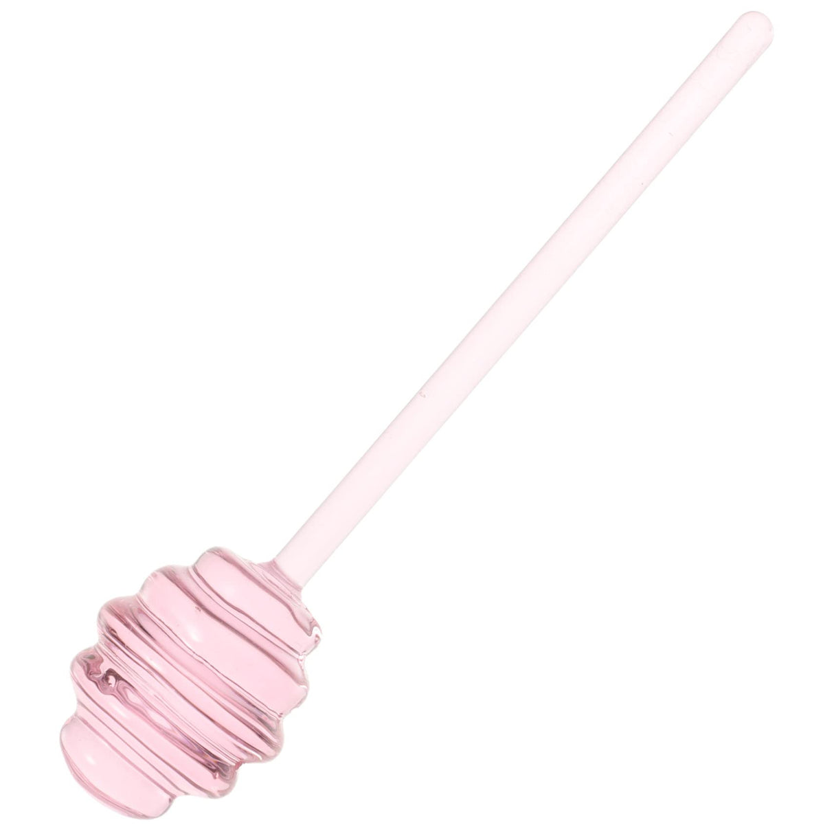 VINTORKY 2pcs Honey Stirrer Syrup Dispenser Honey Spoons for Beverage Stirrer Honey Stirring Spoon Sauce Grill Basting Mop Grilling Honey Dispenser Stick Mini Honey Pot Pink Glass re-usable VINTORKY