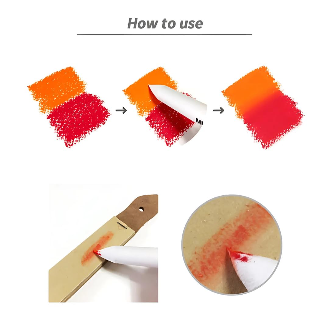 MUNGYO Blending Stumps and Sandpaper Set β 4 Sizes for Blending & Shading Pastels, Charcoal, and More β Includes Sandpaper Sharpener MUNGYO