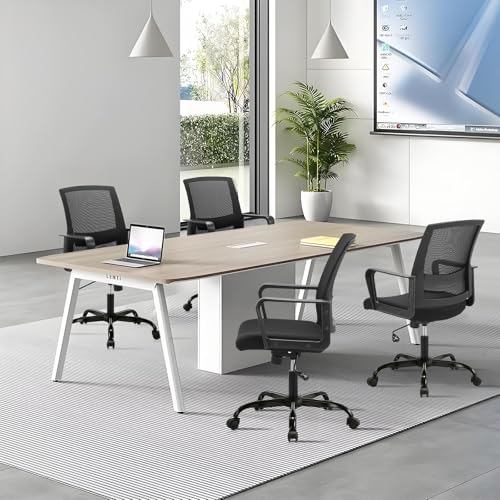 CLATINA Ergonomic Rolling Mesh Desk Chair with Executive Lumbar Support and Adjustable Swivel Design for Home Office Computer Black 8 Pack CLATINA