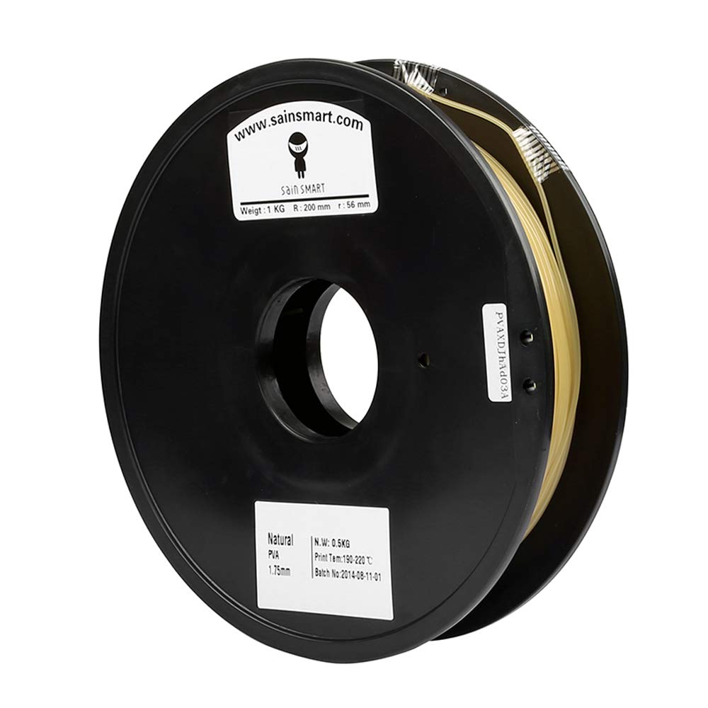 SainSmart 1.75mm PVA Dissolvable 3D Printers Filament -0.5kg/1.1lbs (Natural) SainSmart