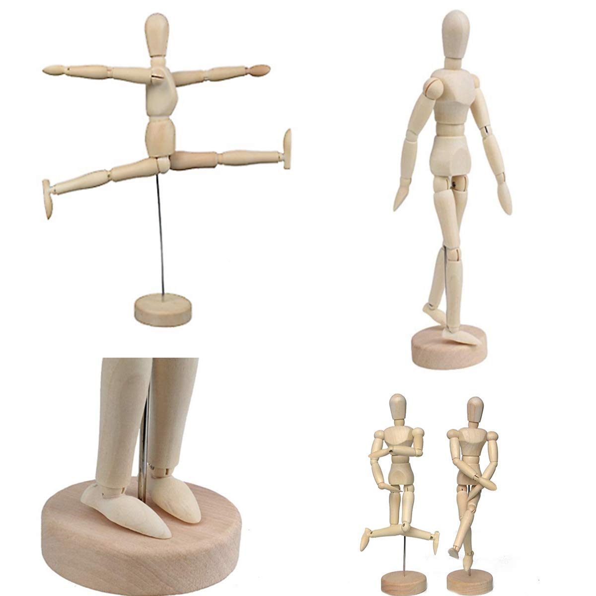 Artist Wooden Manikin Mannequin Sketching Lay Figure Drawing Model Aid Human Figure Artist Draw Painting Model Mannequin Jointed Doll for Art Drawing Human Figure UpTuoLi