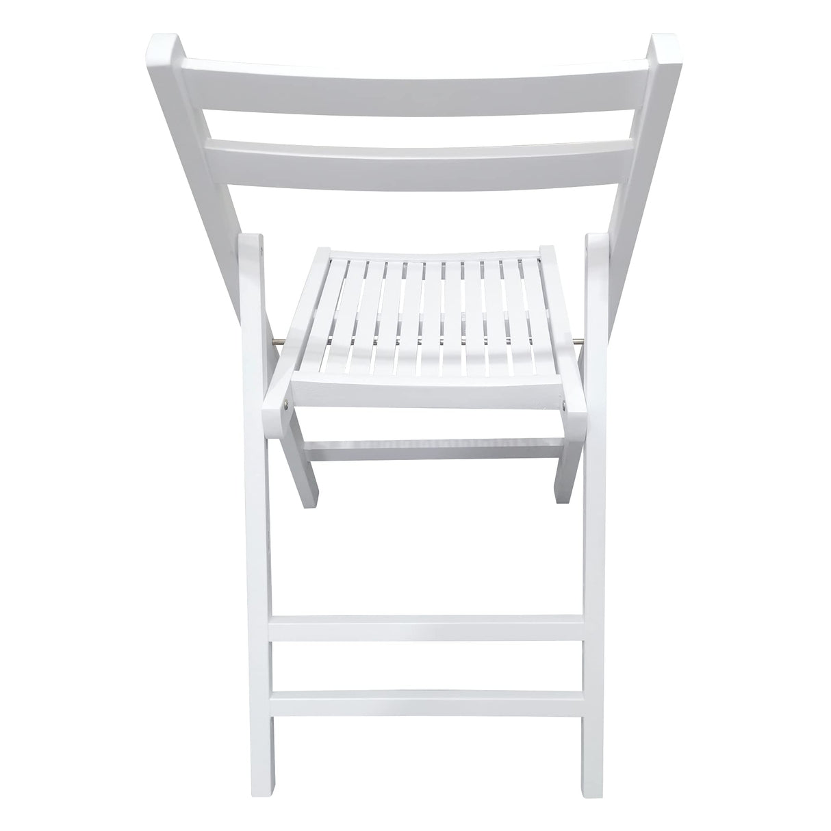HomVent Set of 4 Slatted Wood Folding Chair, Fully Assembled Folding Chair Set Folding Event Chairs Wedding Chair Wooden Slatted Seat for Dining Room Kitchen Balcony Wedding Occasion Events (White) HomVent