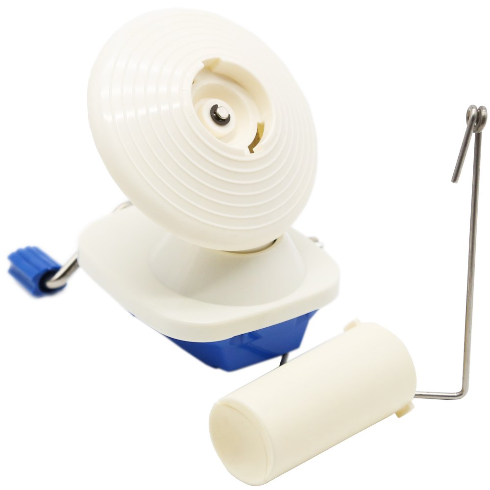 LAMXD Needlecraft Yarn Ball Winder Hand Operated,Capacity 4-Ounce,Blue,Portable Package,Easy to Set Up and Use,Sturdy with Metal Handle and Tabletop Clamp,Including 8 Sizes Crochet Hooks Set LAMXD
