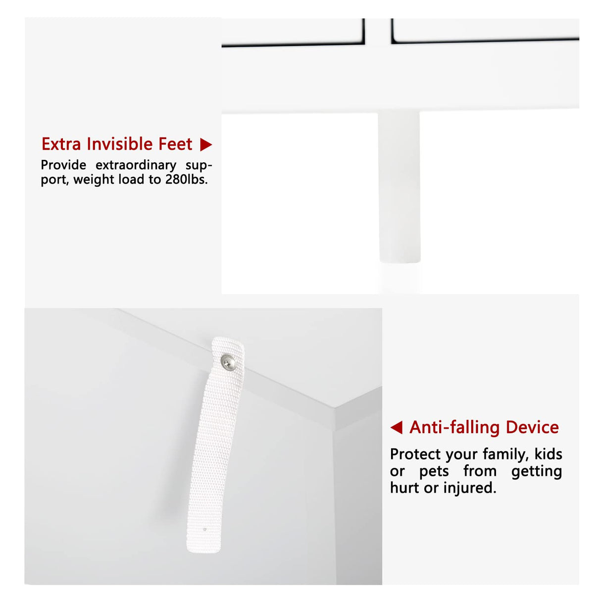 Vikiullf White Dresser - 47 in Modern Dresser for Bedroom, Wooden 7 Drawer Dresser, Storage Cabinet for Bedroom, Living Room, Hallway, Entryway Vikiullf