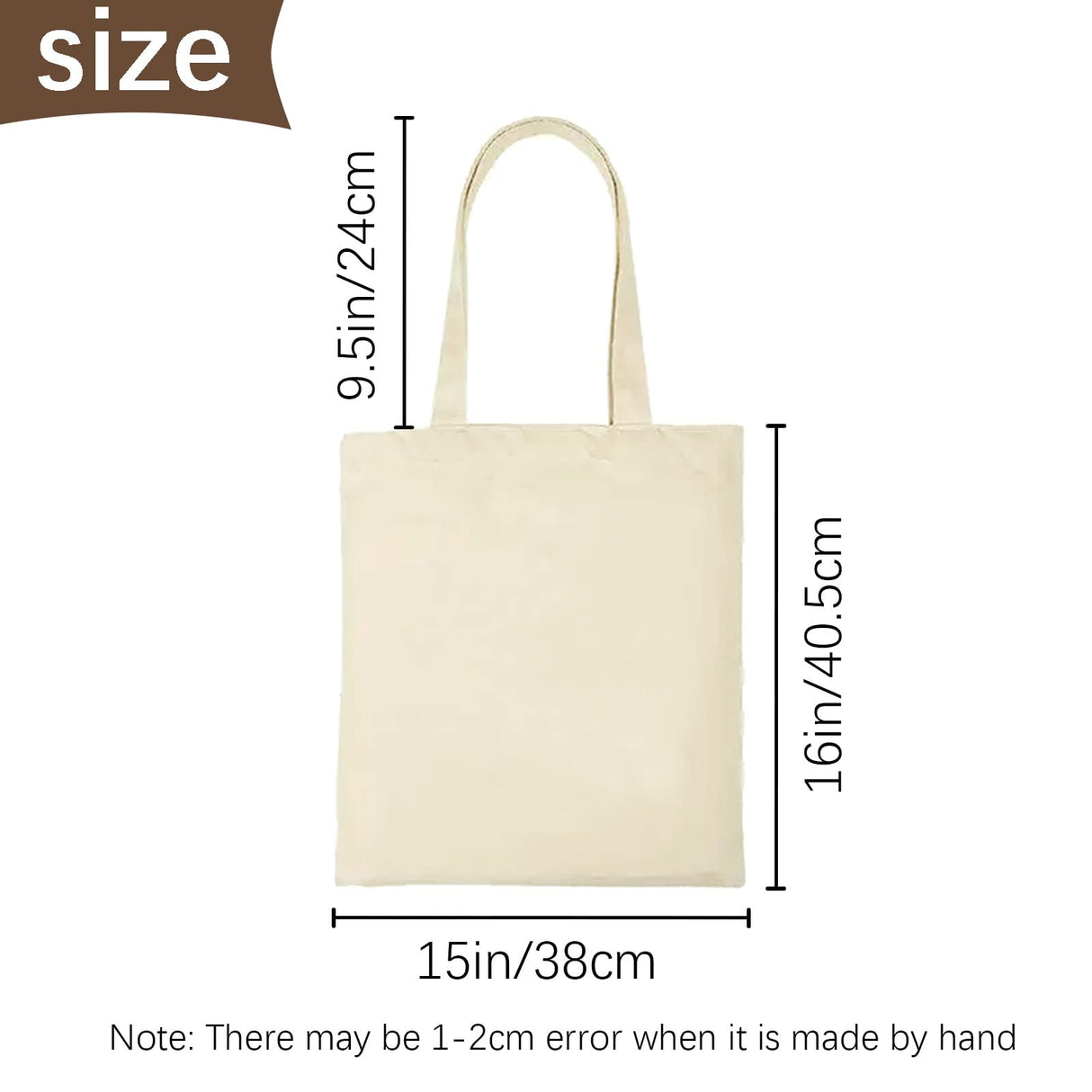 OKBA 10 pcs Sublimation Tote Bags,polyester tote bags for sublimation, DIY customization blank canvas tote bags 15x16in OKBA