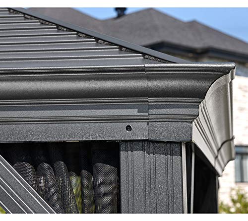 Sojag Outdoor 10' x 14' Mykonos Double Roof Hardtop Gazebo Outdoor Sun Shelter Sojag