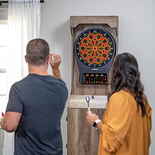 Arachnid E650 Free Standing Dartboard Cabinet Set, Rustic (E650FSRT-BK2) Arachnid