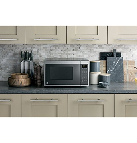 GE Smart Countertop Microwave Oven | Complete with Scan-to-Cook Technology and Wifi-Connectivity | 0.9 Cubic Feet Capacity, 900 Watts | Home & Kitchen Essentials | Stainless Steel GE