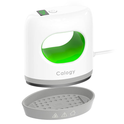 Calogy Super Mini Heat Press Machine, Max 410℉ & 4 Heating Setting with LED Display, Mini Iron for Crafting with Precision Tip, Easy for Small Objects Like Shoes, Stuffed Animals, Hats (White Green)