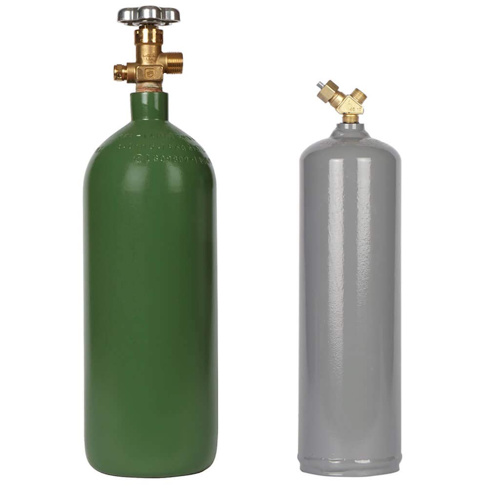 10 CF Acetylene MC and 20 CF Oxygen Cylinder Set JNAB